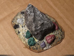 Unpainted boulder terrain. Looks good already! Wait to see it painted!