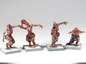 It is hard to vary the poses enough to get very different looking zombies (lots of extended arms). But still, the overall effect of the horde is quite cool.