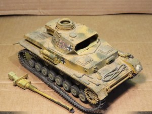 This is the kind of heavily damaged tanks I found. The KV-2 I am currently working on was in a state similar as this poor Panzer IV.